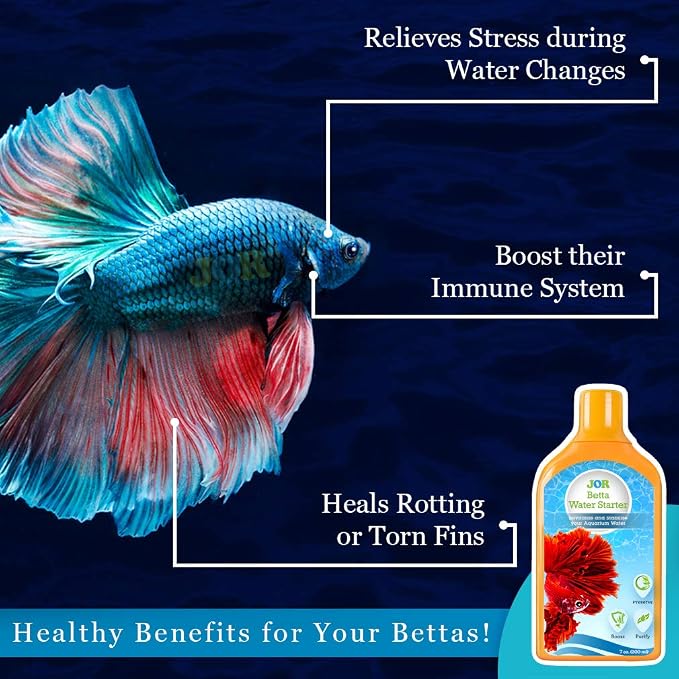 Jor Betta Water Starter, No Aloe Vera Added, 6.75 oz (200 ml), Remove Chlorine, Chromine from Tap Water & Other Harmful Chemical. for Aquarium Shrimp, Fish, Hermit Crab & Snails