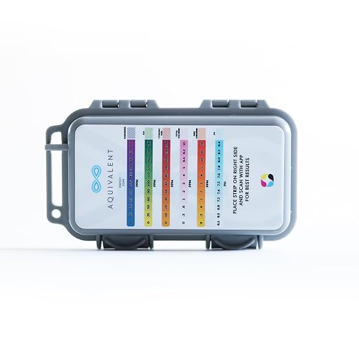 Advanced Pool Test Strips, Hot Tub Test Strips & Pool Water Testing Kit for Spas - 6-Way Chlorine & Ph Test Strips - Above Ground Pool Accessories - AI Mobile App Water Test Kit (Starter Kit)