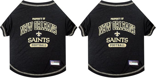 Pets First Shirt for Dogs & Cats - NFL NEW Orleans Saints Dog T-Shirt, X-Large. - Cutest Pet Tee Shirt for the Real Sporty pup (Pack of 2)