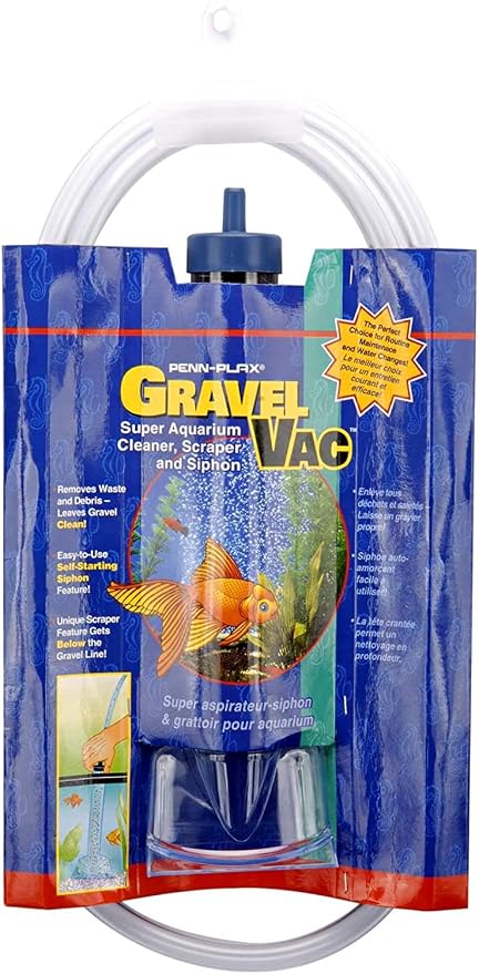 Penn-Plax Gravel Vacuum for Aquariums | Make cleaning and tank maintenance quicker and easier (GV9)