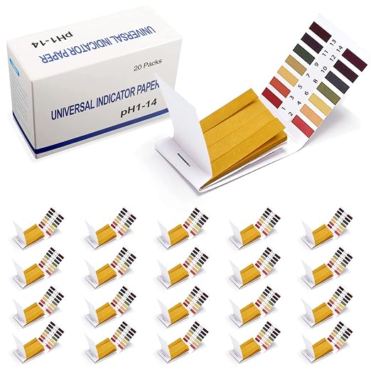 pH Test Strips, 1600 Strips Full Range Soap Making Testing Strips | 1-14 Universal pH Test Paper Litmus Paper pH for Water Wine Saliva Urine Soil 20 Pack pH Strips and 6 Test Pipette Droppers