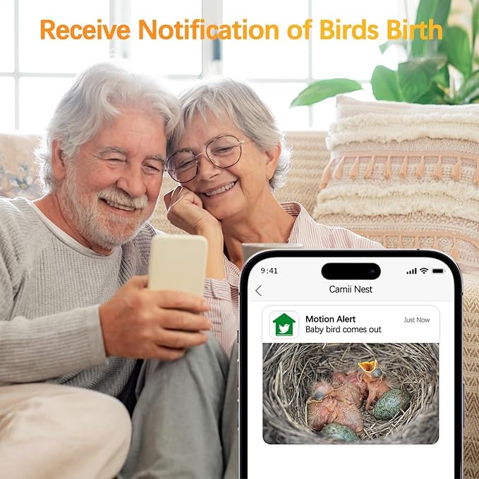 Bird House with Camera, 5MP Smart Birdhouse Camera with Solar Powered, Bird Box Camera for Families, Motion Detection & 32GB SD Card, Watch Bird Nesting & Hatching in Real Time, Ideal Gift for Friends