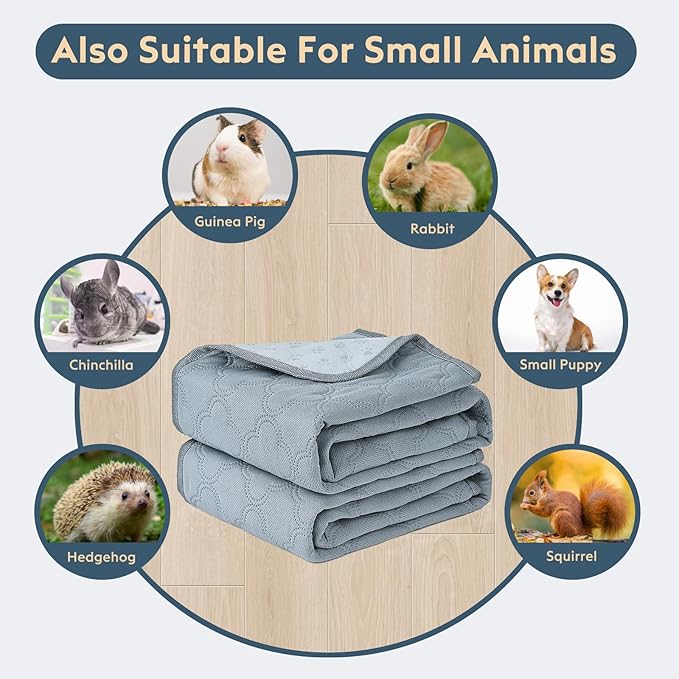 FunFurry Washable Pee Pads for Dogs - 2 Pack Reusable, Waterproof Puppy Pads, Super Absorbent with Dog Paw Shape Non-Slip Backing (Light Grey, 31" X 36" - 2 Pack)