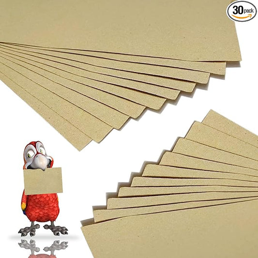 30pcs Gravel Liner Paper for Bird Cage, 11 x 17 inch Birdcage Liner Bedding Calcium Paper Special for Bird Cage in Sea Sand Pick Your Size (30)