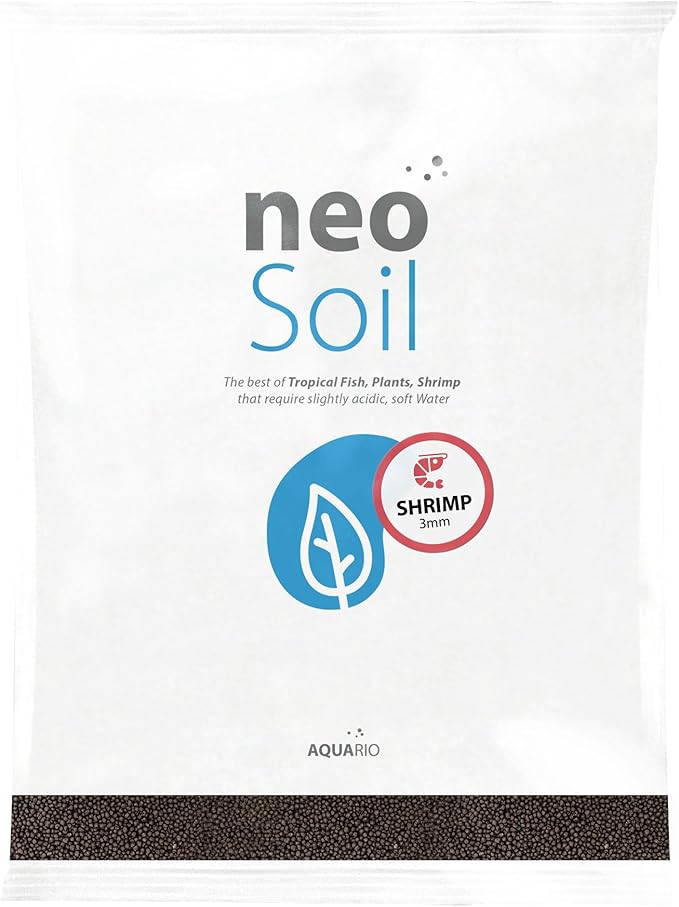 AQUARIO Neo Soil - Shrimp Substrate with Humic Acid, Microelements for Freshwater Planted Tanks, Volcanic Ash Shrimp Substrate, Slighty Acidic, PH Buffering Aquasoil for Planted Aquariums - SHRIMP, 3L