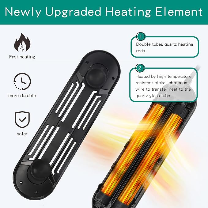hygger 80-190 Gallon Aquarium Heater with LED Display Controller, Quartz Submersible Fish Tank Heater 800W for Saltwater Freshwater
