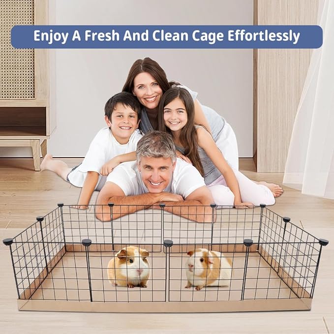 Disposable Guinea Pig Cage Liners, 36"x 24" Large Liner Bag for Guinea Pig Cage Bottom, Water-Resistant Kraft Paper (8 Pack)