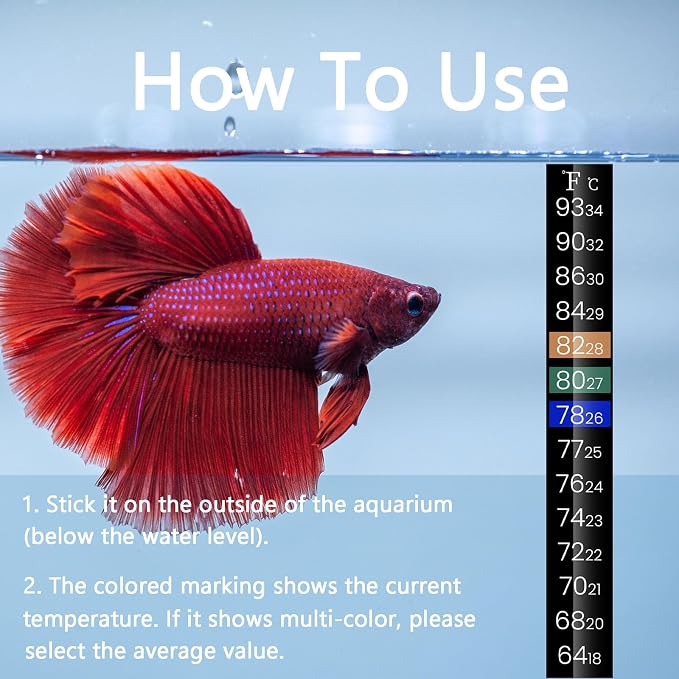 AQUANEAT Aquarium Heater, 25W Small Betta Fish Tank Heater, Mini Preset Water Thermostat with a Thermometer (Pack of 2)