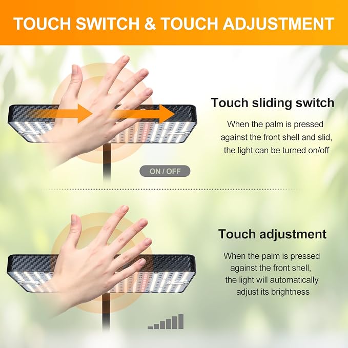 FECiDA Smart Control Desk Grow Lights for Indoor Plants with 5-Level Timer | Full Spectrum Plant Lamp with Elegant Stand Design, Premium Indoor Plant Light for Pot Plant, Succulent, Cactus Collection