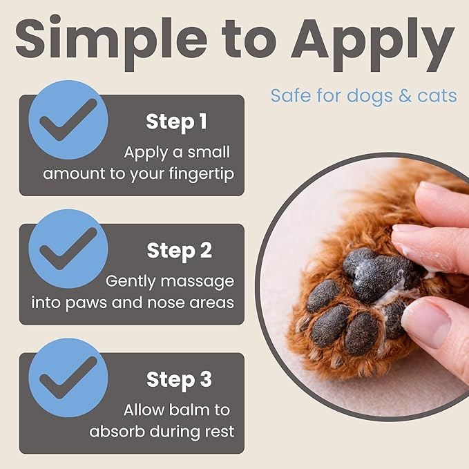 Ali+Oli Pets Paw & Nose Balm for Dogs – Daily Paw Care Grooming Balm with Organic Oils – Gentle Moisturizing Balm for Dry, Rough Paw Pads