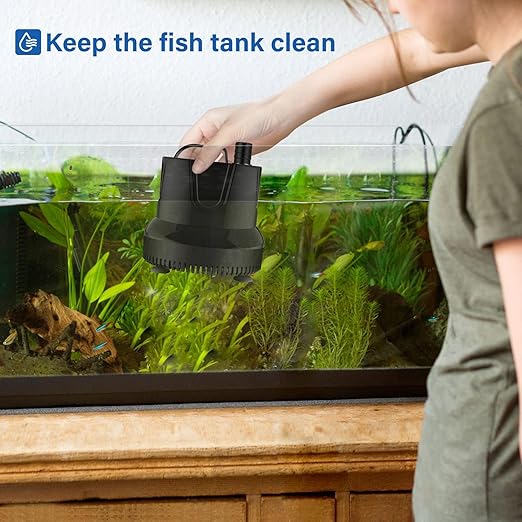 Simple Deluxe 1056GPH Submersible Water Fountain Pump, (4000L/H, 85W) Quick Water Change Aquarium Pump, 13ft High Lift, for Fish Tank, Pond, Hydroponics, Black