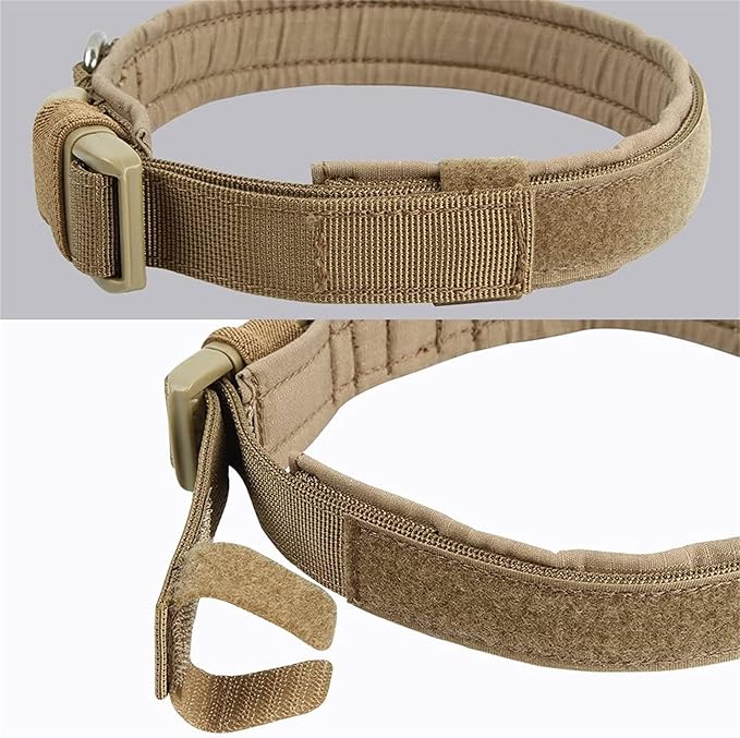 EXCELLENT ELITE SPANKER Tactical Small Puppy Dog Collar Nylon Adjustable Heavy Duty Military for Small Medium and Large Dogs Pet Soft Padded Dog Collar(COB-L)