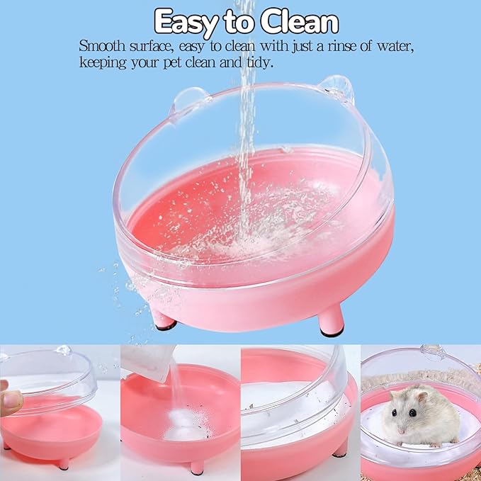 Hamster Sand Bath Container,Sandbox Toilet,Hamster Sand Bathtub with Cleaning Scoop,Gerbil Dust Bathtub for Hamsters Mice Lemming