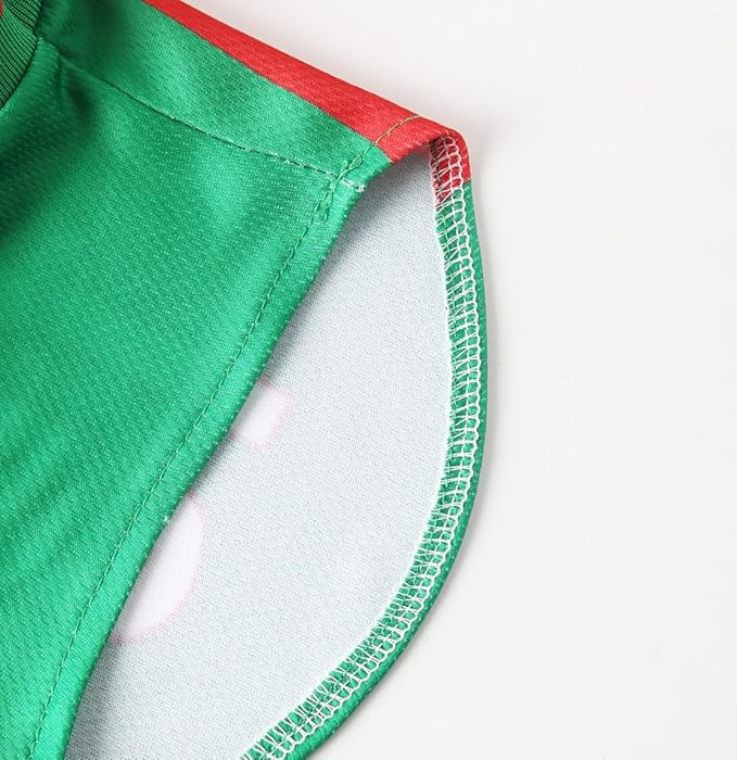DroolingDog Mexico Pet Dog Jersey Costume, Summer Cooling Mesh Fabric, Soccer Sportswear Team Jersey, Lightweight Football Casual Clothes for Small Dogs, Green, X-Large