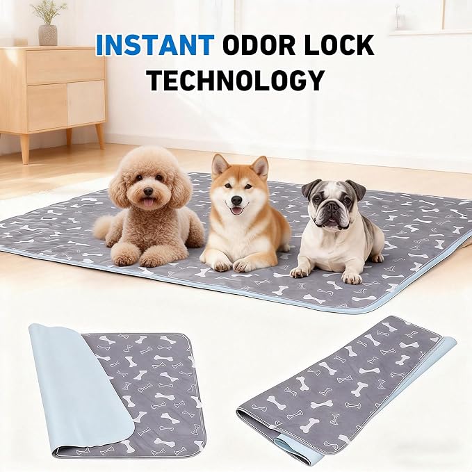 Puppy Pads with Pheromones,Washable Puppy Pee Pads for Dogs,Reusable Puppy Pads Washable for Dogs & Cats, Washable,Durable Leak-Proof & Anti-Slip Pet Training Pads for Home & Trave(Brown-1, S)