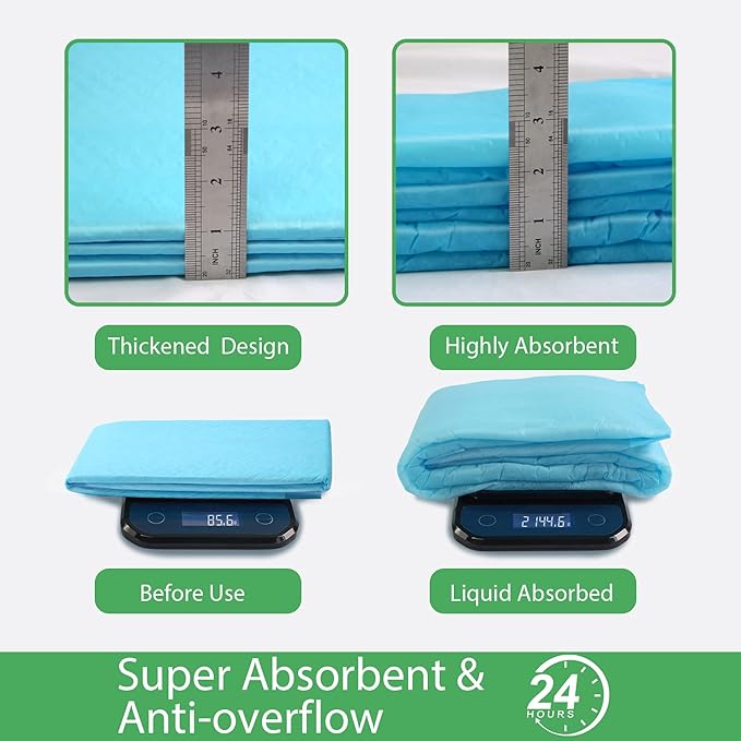 DEEP DEAR XLarge Dog Pads 28"x34", 40 Count Puppy Pads for Potty Training, Heavy Duty Pee Pads for Dogs, Dog Potty Pads for Pups, Kittens, Rabbits, Quick Drying & No Leaking Pet Pads for Housetraining