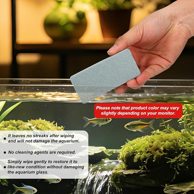 Aquarium Cleaning Tools Kit, Includes 4 Double Sided Sponge Scrubbers 2 Suction Cleaner Brushes & Water Pump Brush for Fish Tank Cleaning & Maintenance