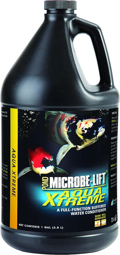 MICROBE-LIFT XTP Xtreme Water Conditioner Treatment for Ponds and Outdoor Water Gardens, Safe for Live Koi Fish, Plant Life, and Décor (1 Gallon)