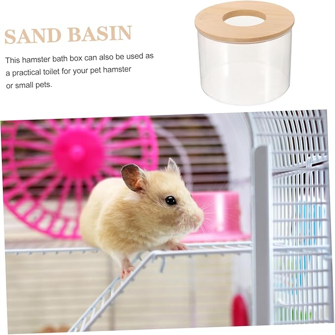 Hamster Bathing Sand Tub Gerbil Bath Case Chinchilla Dust Bath Pet Bathing Kit Easy Observe Design