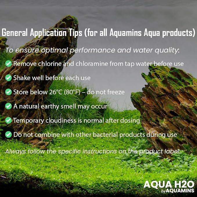 Aqua H2O Aquarium Water Conditioner - 100ml / 3.38 fl oz - Supports Fish Protective Coat & Natural Well-Being - Safe for Freshwater & Saltwater Tanks