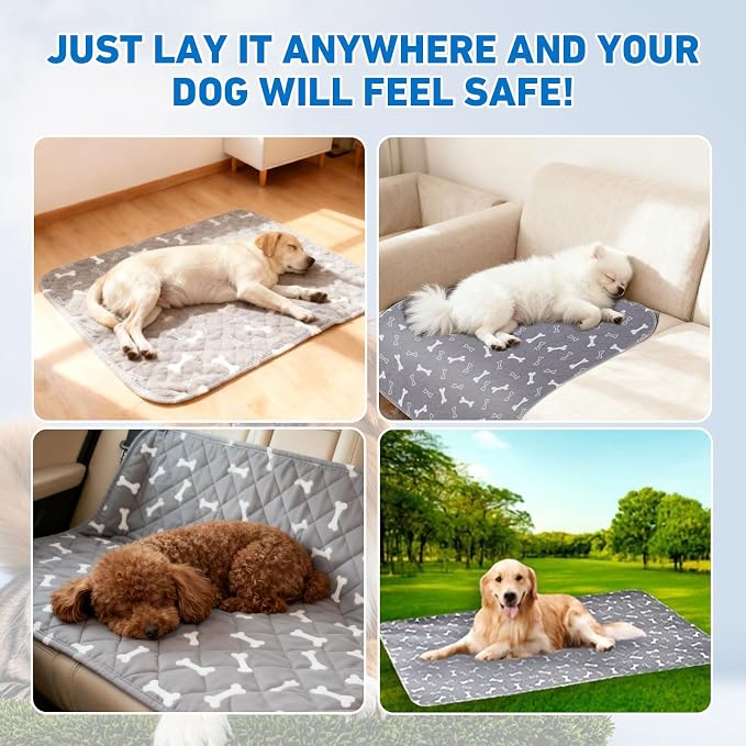 Puppy Pads with Pheromones,Washable Puppy Pee Pads for Dogs,Reusable Puppy Pads Washable for Dogs & Cats, Washable,Durable Leak-Proof & Anti-Slip Pet Training Pads for Home & Trave(Brown Bone, S)