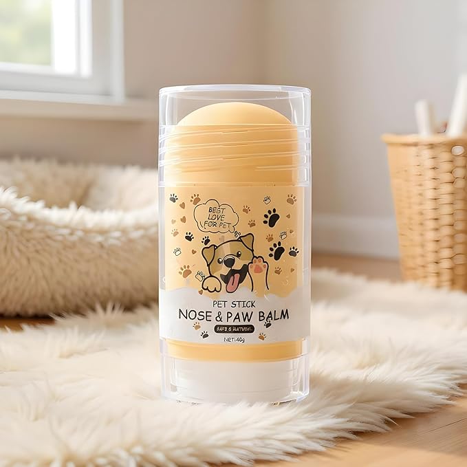 Dog Paw Balm, Hydrating Nose Stick, 1.46x2.95 Inch Strong Build Gear, Lick-Safe Tool, Stylish Winter Aid with Compact Design, Nourishing Helper for Puppies Kittens Cats Adults Indoor Backyard and Yard