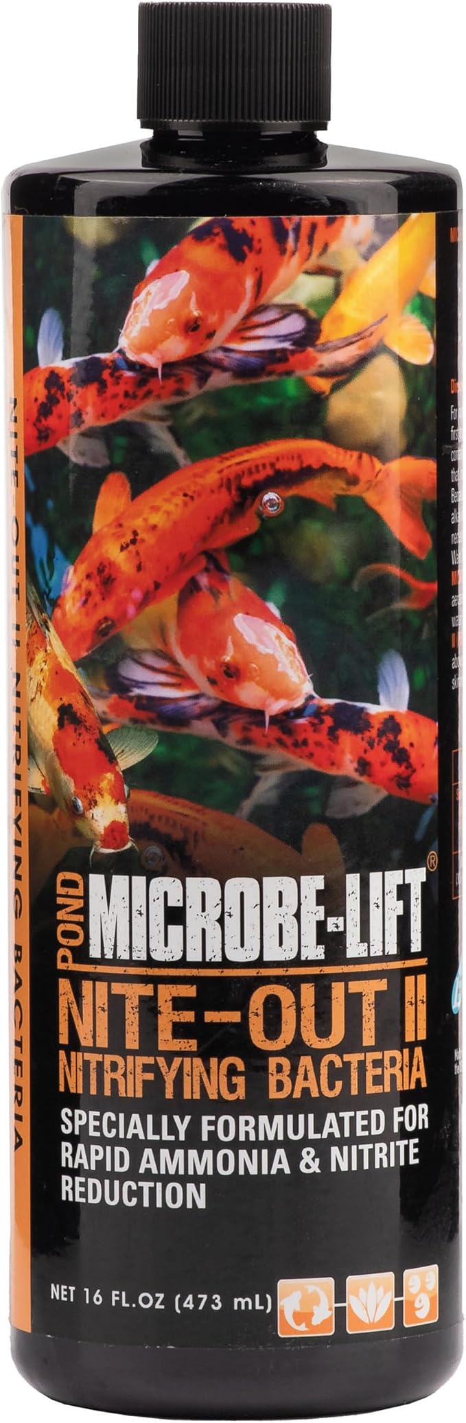 MICROBE-LIFT Nite-Out II Water Cleaner for Outdoor Ponds and Water Gardens, Rapid Ammonia and Nitrite Reduction (16 Ounces)