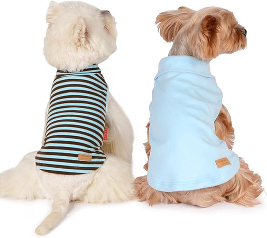 KYEESE 2Pack Dog Sweater Turtleneck Small Pets Sweaters Warm Pet Coats Soft Pets Clothes Pullover Pets Sweatshirt Dog Sweaters for Small Dogs Male Stretchy Dogs Clothes