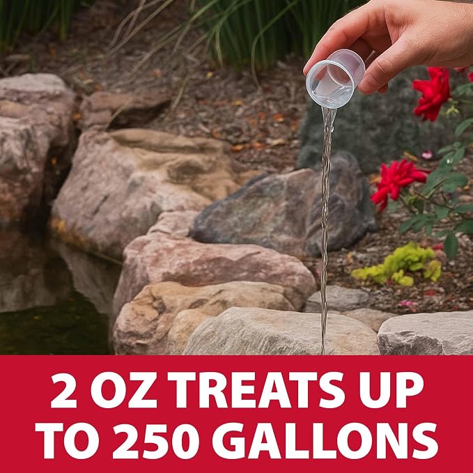 The Pond Guy LiquidClear Beneficial Bacteria Pond Cleaner, 32 Ounce | Reduces cloudy water in outdoor water gardens and small ponds and is fish and plant safe