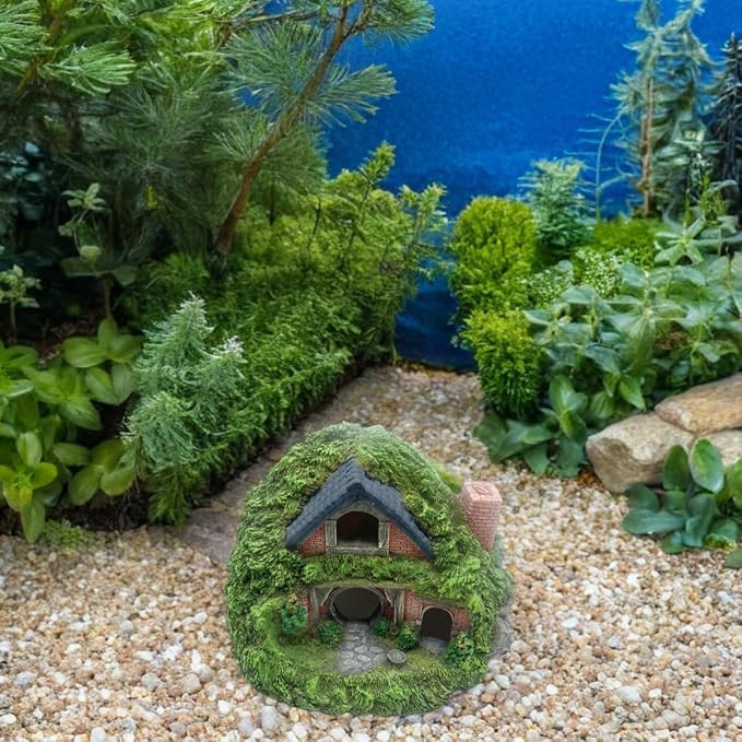 NUOBESTY Resin Aquarium Decoration Betta Fish Hideout European Castle Charm Antique Roman Column Ruins Design Decorative Fish Tank Ornament Easy Installation
