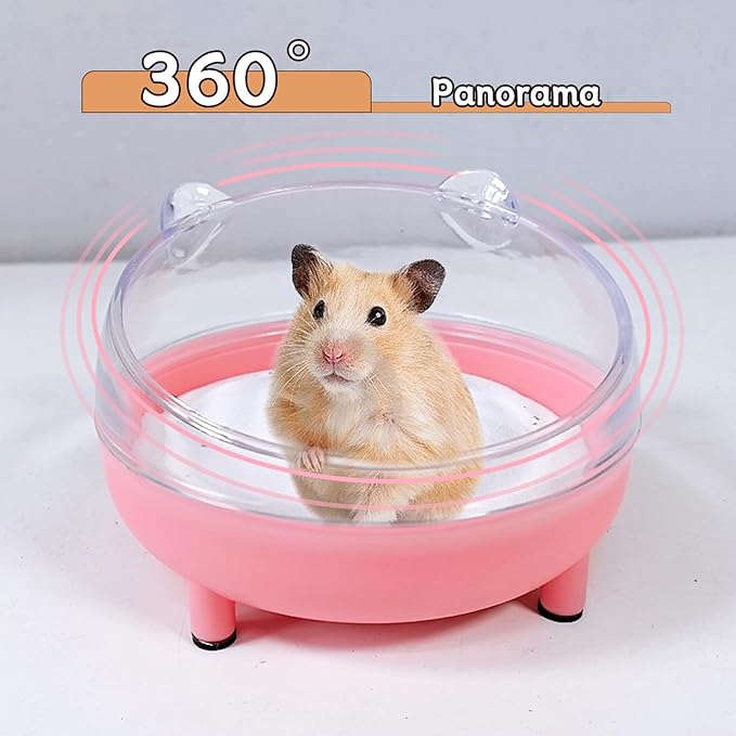 Hamster Sand Bath Container,Sandbox Toilet,Hamster Sand Bathtub with Cleaning Scoop,Gerbil Dust Bathtub for Hamsters Mice Lemming