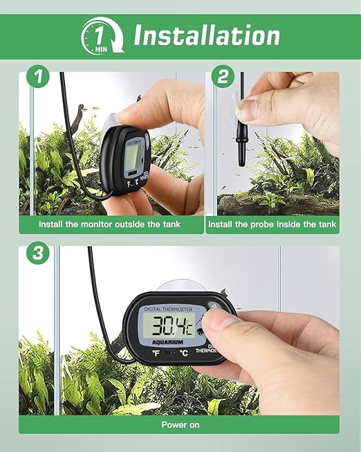 Petbank LCD Digital Aquarium Thermometer Fish Tank Water Terrarium Temperature
