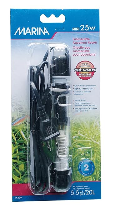 Fluval Marina Mini 25W Submersible Heater for Aquarium