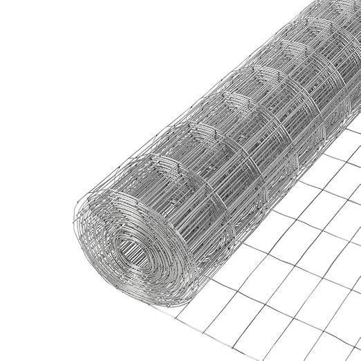 YARDGARD 2 in. x 3 in. Mesh Welded Wire Fence Roll, 48 in. x 50 ft., 16 Gauge Galvanized Steel Fence for Animal Enclosures, Garden Protection and Property Fencing