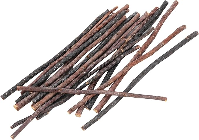 Apples Sticks,20pcs Hamster Chew Toys,Hamster Toys,Small Animals Molar Wood Treats Pet Snacks,Chew Sticks for Rabbits Chinchillas Guinea Pig Gerbil Parrot Bunny 20cm