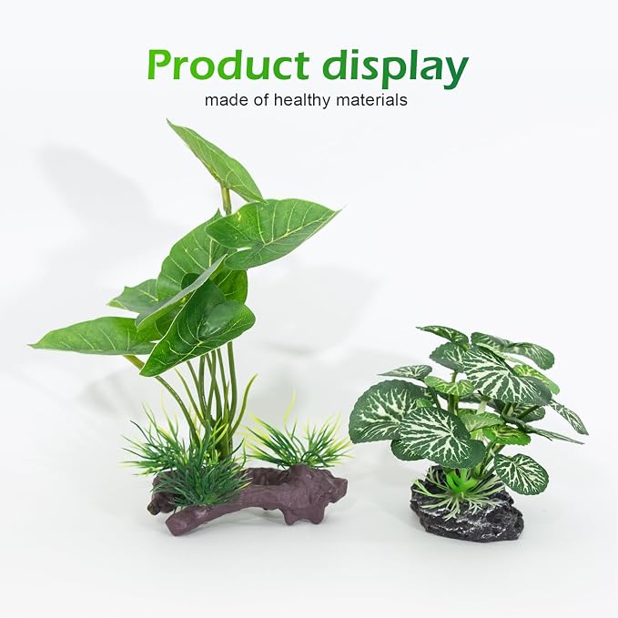 Betta Fish Tank Decor 12 Pack Silk Aquarium Plants for Aquarium Decoration and Pet Hiding