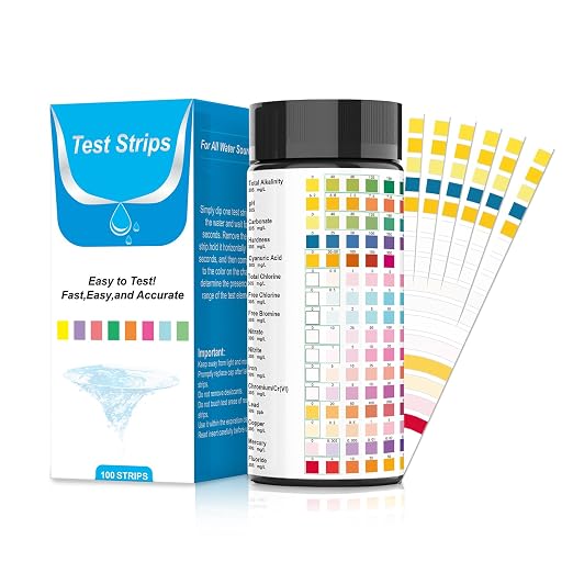100 Strips 16 in 1 Well Water Testing Kits for Drinking Water | Well, Tap and Drinking Water Test Kit, Water Test Strips with Hardness, pH, Lead, Iron, Copper, Chlorine, and More