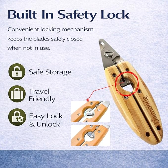 Diamondg Big Dog Heavy Duty Dog Nail Clipper and Trimmer with Full Length Hardened Steel and Wooden Handle