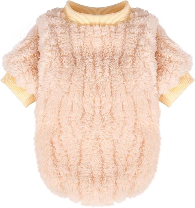 FabriCastle Dog Sweater, 3-Pack Dog Clothes, Ultra Soft and Warm Pet Jackets XXS XS for Small Dogs Girl & Cats, Winter Pet Apparel Costumes, Puppy Outfits for Christmas (Ivory,Pink,Coral, X-Small)