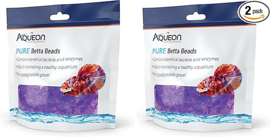Aqueon Pure Betta Beads, Purple (Pack of 2)