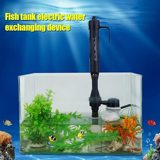Fish Tank Cleaner, Electric Aquarium Gravel Vacuum Siphon, Battery Powered Fish Tank Drainer Water Filter Cleaner Sand Washer