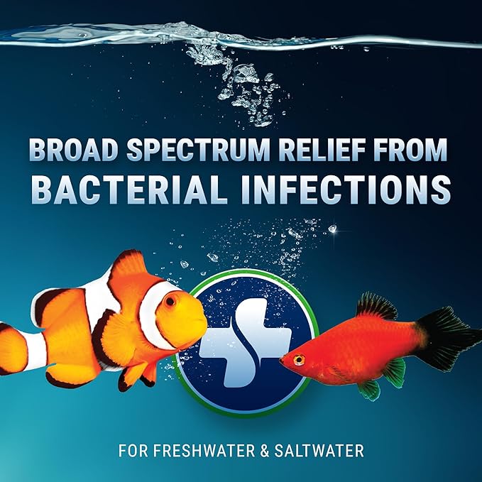 Fritz Maracyn - for Saltwater and Freshwater gram-Positive Relief from Bacterial gil, Popeye, More - Easy dose Packets, 20 Count