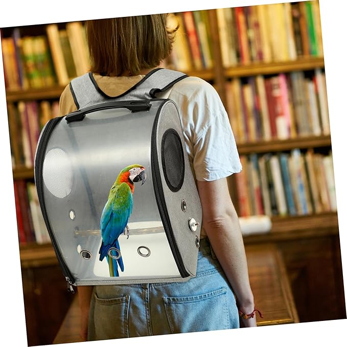 Parrot Carrier Bag Breathable Design Outdoor Bird Backpack for Travel Convenient Bird Perch and Comfortable Shoulder Straps for Hiking and Outings