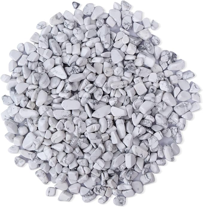 gemshan 2lb Natural White Rocks 7mm-9mm, River Rocks for Plants Succulents, Withe Stone Pebbles for Aquarium Vase Decoration