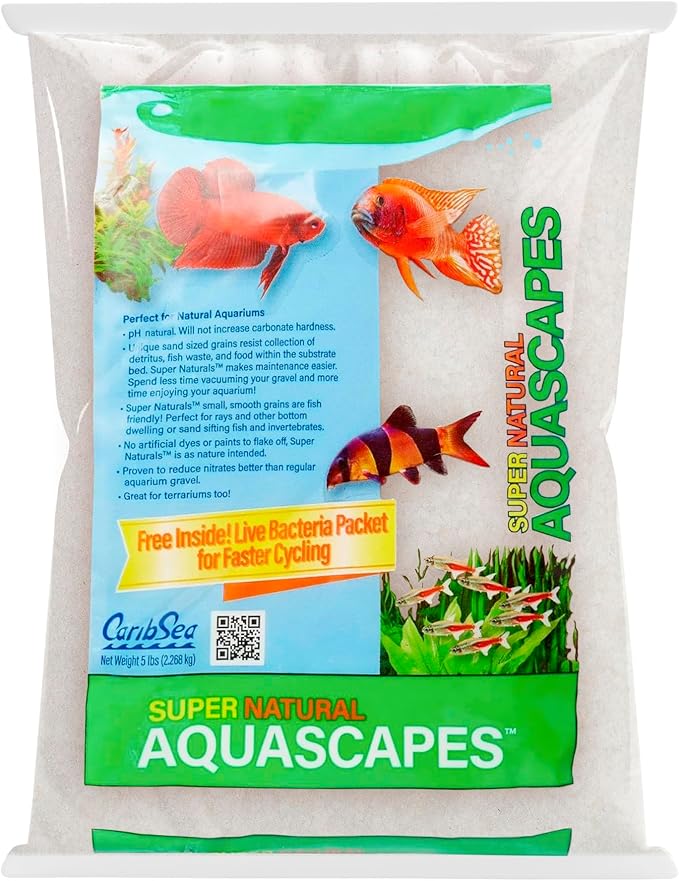 CaribSea Super Naturals Aquascapes Moonlight Sand - 10 lb - Natural Substrate for Freshwater Aquariums, Perfect for Aquascaping & Creating Stunning Landscapes
