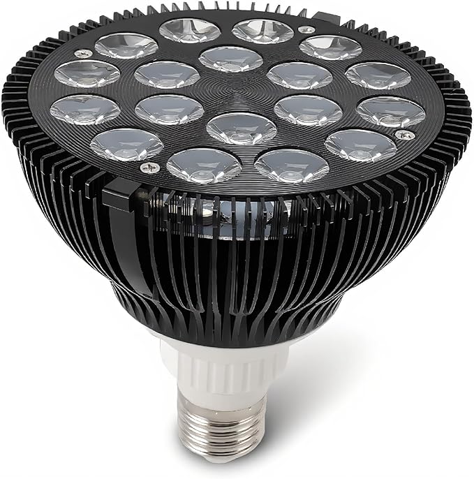 LED Aquarium Lights Bulb, 18W Saltwater Fish Light Full Spectrum Aquatic Plants Grow Lamp Refugium Light, 5 Colors LEDs Reef Lights for Marine Turtle Habitat