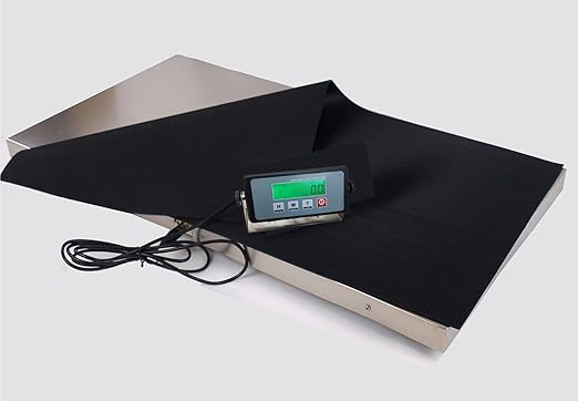 Heavy Duty 660 Pounds Veterinary Dog Scale with Stainless Steel Platform and Rubber Mat for Dog Cat Pet Alpaca Llama Sheep Fish Vet