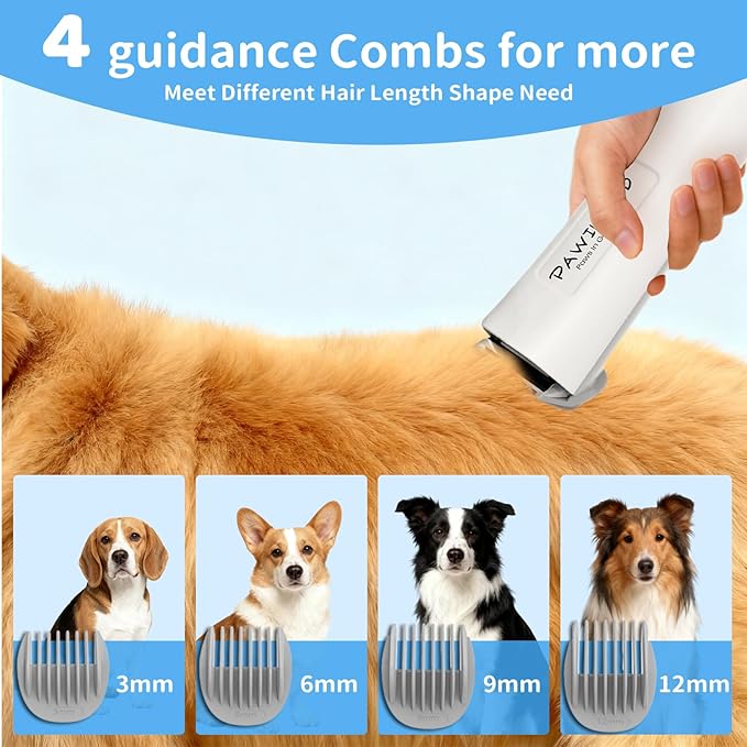 Dog Grooming Vacuum with 2L Dust Cup & 13000Pa Suction, 5-in-1 Low Noise Pet Grooming Kit with Clipper & Steam Brush for Shedding, Dog Vacuum for Dogs and Cats