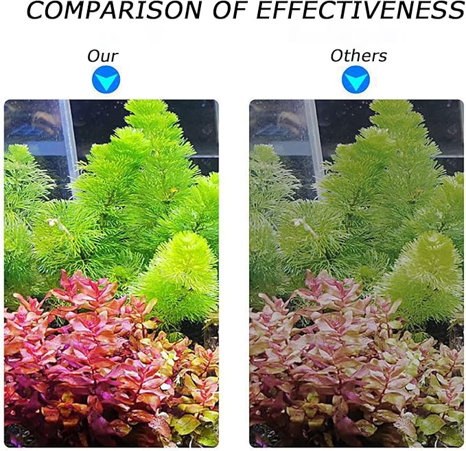 LED Aquarium Light Full Spectrum Clip Fish Tank Light Plants Light 360° Adjustable 2 Light Bar Super-Bright 6W Suitable for 5-25 Gal Fish Tank