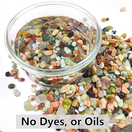 YISZM 2LB Succulent and Cactus Colorful Pebbles, 3/8 Inch Pebbles for Indoor Plants, Natural Decorative Polished River Rocks for Vases, Planters and Outdoor Gardening